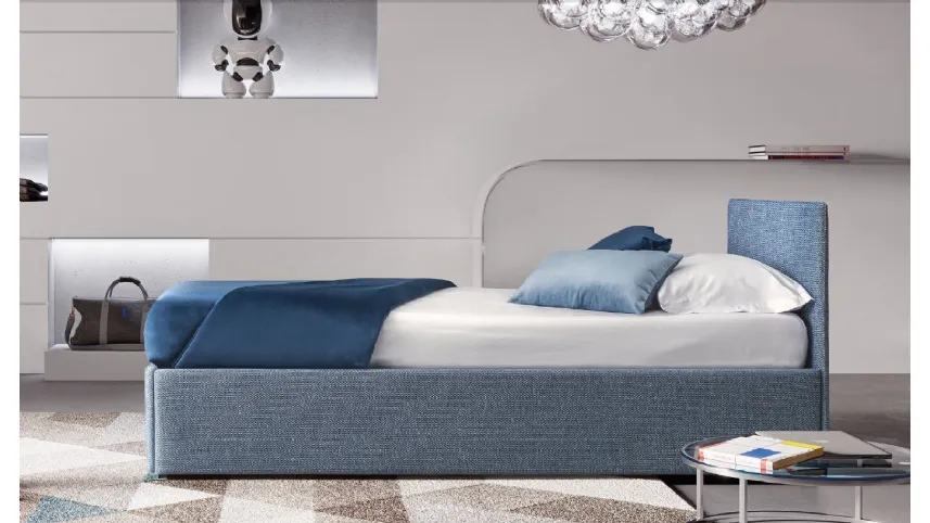 Letto Gelsomino in tessuto con secondo letto estraibile di Le Comfort