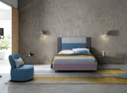 Letto singolo con testiera modulare Ground di Le Comfort