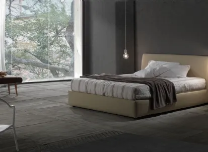 Letto in ecopelle Tracy con box contenitore di Excò