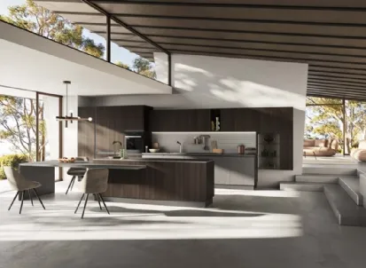 Cucina Moderna con isola Updesign 01 di Ar-Tre